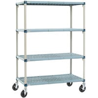 Metro MetroMax Q Open Grid Shelf Cart with Rubber Casters