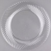 Visions Wave 10" Clear Plastic Plate - 18/Pack