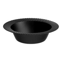 Visions Wave 6 oz. Black Plastic Bowl - 18/Pack