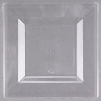 Visions Florence 6" Square Clear Plastic Plate - 10/Pack