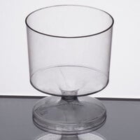 Visions 2 oz. Heavy Weight Clear 1-Piece Plastic Wine Glass - 10/Pack