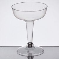 Visions 4 oz. Clear 2-Piece Plastic Champagne Glass - 20/Pack