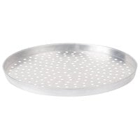 American Metalcraft PA4014 14" x 1" Perforated Standard Weight Aluminum Straight Sided Pizza Pan
