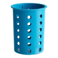 Steril-Sil RP-25-BLUE Blue Perforated Plastic Flatware Cylinder