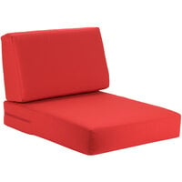 BFM Seating Aruba Logo Red Canvas Armchair Cushion Set