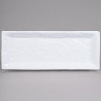 Elite Global Solutions M1775 Crinkled Paper 17" x 6" White Rectangular Melamine Tray