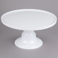 Elite Global Solutions M145RPKT On a Pedestal 14 1/2" x 7 1/2" Round White Melamine Plate Stand