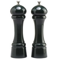 Chef Specialties 08802 Professional Series 8" Customizable Autumn Hues Forest Green Pepper Mill and Salt Mill Set