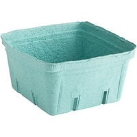 2.5 Qt. Green Molded Pulp Berry / Produce Basket - 10/Pack