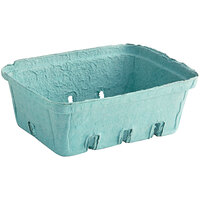 1.5 Qt. Green Molded Pulp Berry / Produce Basket - 10/Pack