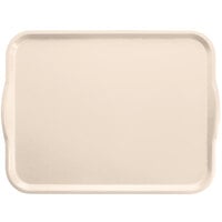 Cambro 1520H538 15" x 20" Cottage White Rectangular Fiberglass Camtray with Handles - 12/Case