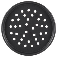 American Metalcraft PHC2010 10" x 1/2" Perforated Hard Coat Anodized Aluminum Tapered / Nesting Pizza Pan