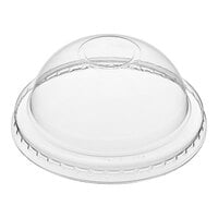 Choice 6 oz. Clear Round Dome Frozen Yogurt Lid with No Hole - 50/Pack