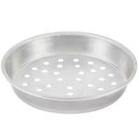 American Metalcraft PT90101.5 10" x 1 1/2" Perforated Tin-Plated Steel Pizza Pan