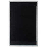 Menu Solutions ALSIN57-ST 5" x 7" Alumitique Single Panel Brushed Finish Aluminum Menu Board with Top and Bottom Strips
