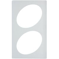 Vollrath 8243220 Miramar Resin Adapter Plate for Two Medium Au Gratin Dishes - White Stone