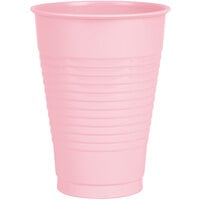 Creative Converting 28158071 12 oz. Classic Pink Plastic Cup - 240/Case