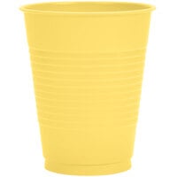 Creative Converting 28102081 16 oz. Mimosa Yellow Plastic Cup - 20/Pack