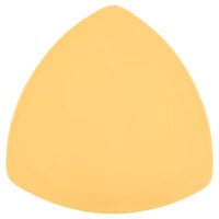 GET TP-12-TY Diamond Mardi Gras 12" Triangular Tropical Yellow Melamine Plate - 12/Case