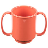GET SN-103-RO 8 oz. Rio Orange Tritan™ Plastic Two Handle Mug - 24/Case
