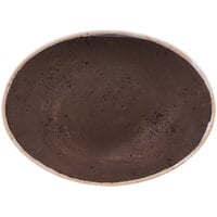 GET OP-1518-PCF Osslo 15" x 11" Pottery Coffee Flare Oval Melamine Platter - 6/Case