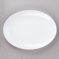 GET OP-1518-W Osslo 15" x 11" White Flare Oval Melamine Platter - 6/Case