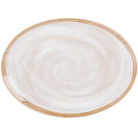 GET OP-1518-PCM Osslo 15" x 11" Pottery Cream Flare Oval Melamine Platter - 6/Case