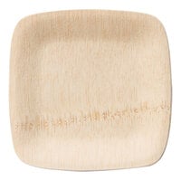 Bambu® 063800 Veneerware® 3 1/2" Disposable Square Bamboo Tasting Plate - 250/Case