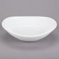 Libbey INF-170 Porcelana Infinity 10 oz. Bright White Oval Porcelain Bowl - 36/Case