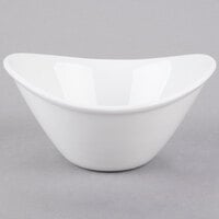 Libbey INF-100 Porcelana Infinity 7 oz. Bright White Oval Porcelain Bowl - 36/Case
