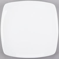 Libbey 840-465S Porcelana Coupe Plate 8 3/4" Bright White Square Porcelain - 24/Case