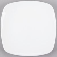 Libbey 840-460S Porcelana Coupe Plate 7 1/4" Bright White Square Porcelain - 36/Case