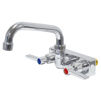Advance Tabco K-125 6" Wall Mounted Swing Spout Swivel Faucet with 4" Centers and Lever Handles