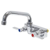 Advance Tabco K-126 10" Wall Mounted Swing Spout Swivel Faucet with 4" Centers and Lever Handles