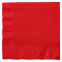 Creative Converting 661031B Classic Red 2-Ply 1/4 Fold Luncheon Napkin - 50/Pack