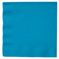 Creative Converting 593131B Turquoise Blue 3-Ply Paper Dinner Napkin - 25/Pack