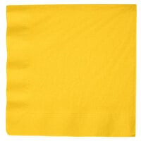 Creative Converting 591021B School Bus Yellow 3-Ply Paper Dinner Napkin - 25/Pack
