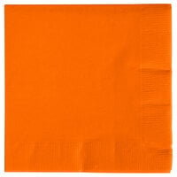 Creative Converting 57191B Sunkissed Orange 3-Ply Beverage Napkin - 50/Pack