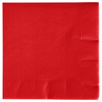 Creative Converting 571031B Classic Red 3-Ply Beverage Napkin - 50/Pack