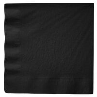 Creative Converting 59134B Black Velvet 3-Ply Paper Dinner Napkin - 25/Pack
