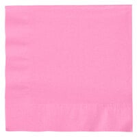 Creative Converting 663042B Candy Pink 2-Ply 1/4 Fold Luncheon Napkin - 50/Pack