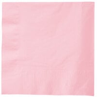Creative Converting 58158B Classic Pink 3-Ply 1/4 Fold Luncheon Napkin - 50/Pack