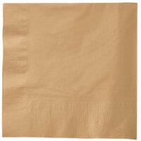 Creative Converting 583276B Glittering Gold 3-Ply 1/4 Fold Luncheon Napkin - 50/Pack