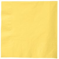 Creative Converting 58102B Mimosa Yellow 3-Ply 1/4 Fold Luncheon Napkin - 50/Pack