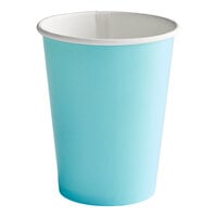 Creative Converting 56157B 9 oz. Pastel Blue Poly Paper Hot / Cold Cup - 24/Pack