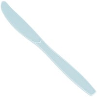 Creative Converting 010606B 7 1/2" Pastel Blue Heavy Weight Plastic Knife - 50/Pack