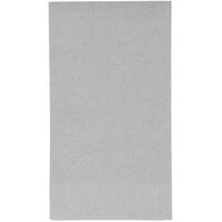 Creative Converting 953281 Shimmering Silver 3-Ply Guest Towel / Buffet Napkin - 16/Pack