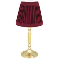 Sterno 80418 10 1/2" La Rue Polished Brass Lamp with Marlowe Wine Shade