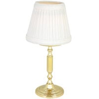 Sterno 80416 10 1/2" La Rue Polished Brass Lamp with Marlowe Ivory Shade