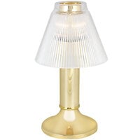 Sterno 80484 10" Paige Polished Brass Lamp with Duchess Clear Shade